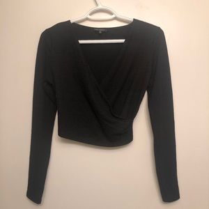 Cropped long sleeve shirt, size: S